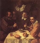 VELAZQUEZ, Diego Rodriguez de Silva y The three man beside the table USA oil painting artist